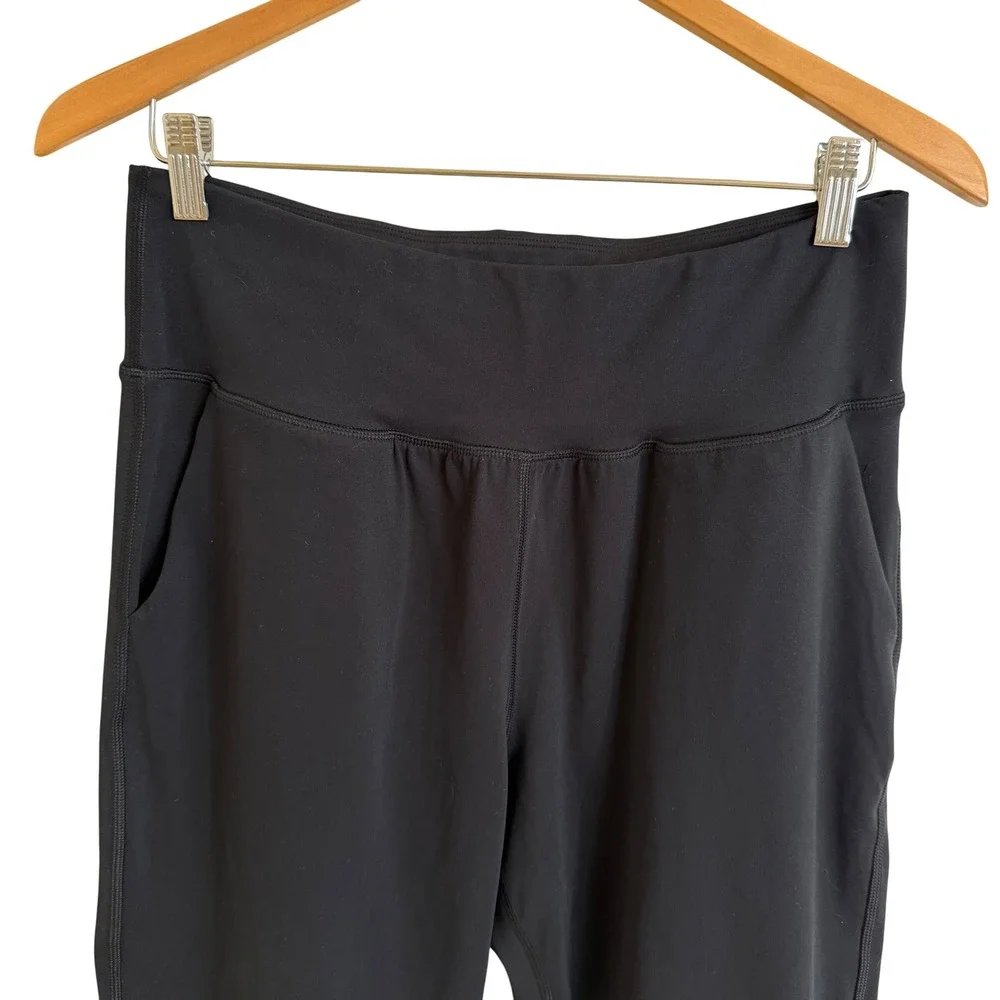 Under Armour Womens Meridian High Rise Joggers Black Fitted 1375078‎ Size Large